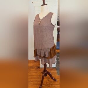 Fun & Funky Cotton Blend Mini Dress Or Tunic Top.